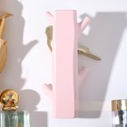 Крючки декоративные полистоун "Золотистая птичка на розовой ветке" 16х5,7х9,7 см - фото 6807055