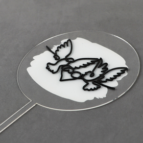 Топпер для торта «Голуби» (комплект 3 шт)