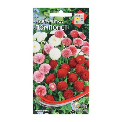 Семена цветов Маргаритка "Помпонет", 60 шт
