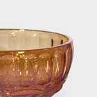 Креманка стеклянная Magistro «Ла-Манш», 350 мл, 12×10,5 см цвет янтарный - Фото 4