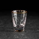 Набор для напитков из стекла «Иней. Золото», 5 предметов: графин 300 мл, 4 стакана 70 мл - фото 6807235