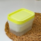 Набор контейнеров пищевых с паровыпуском, 3 шт: 750 мл, 500 мл, 500 мл, прямоугольные, цвет микс - фото 7801746