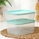 Набор пищевых контейнеров с паровыпуском, 2 шт: 1,1 л, 1,25 л, цвет микс - фото 24052538