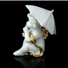 Сувенир полистоун "Ангелок под зонтиком" с золотом, МИКС, 7х6х6,5 см - Фото 2