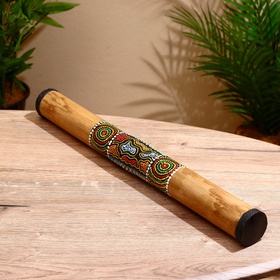 {{photo.Alt || photo.Description || 'УЦЕНКА Сувенирный музыкальный инструмент «Посох дождя с голубыми узорами», 50×5×5 см, МИКС'}}