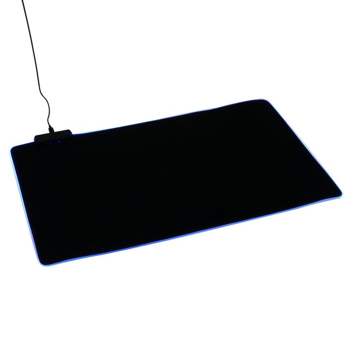 УЦЕНКА Коврик для мыши, 60×35×0.3 см, с подсветкой RGB, USB, чёрный - Фото 1