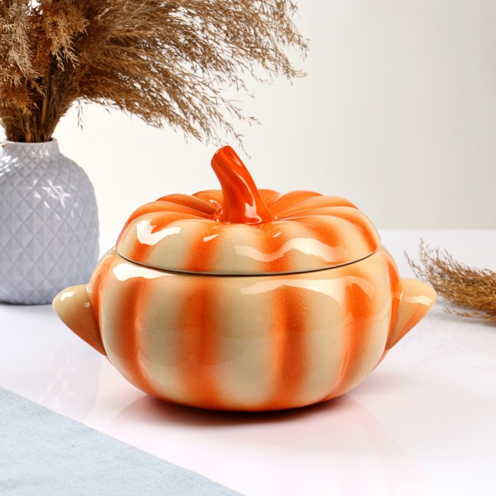 Емкость для тушения с ручками «Тыква» 1.8 л - Фото 1