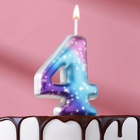 Свеча для торта цифра "4",космос, 5,5 см, 16 мин - фото 289922004