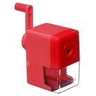 Точилка 1 отверстие ErichKrause M-Cube, с контейнером и механизмом крепления к столу, отверстие диаметром 8 мм, красная - фото 9535234