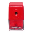 Точилка 1 отверстие ErichKrause M-Cube, с контейнером и механизмом крепления к столу, отверстие диаметром 8 мм, красная - фото 9535235