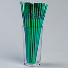 Трубочки для коктейля с гофрой, в наборе 25 штук, цвет бирюзовый - Фото 2