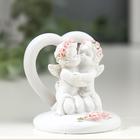 Фигурка полистоун «2 ангелочка у сердца в венке из роз», 5×5×5 см, МИКС - Фото 3