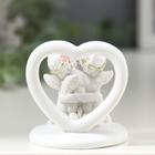 Фигурка полистоун «2 ангелочка у сердца в венке из роз», 5×5×5 см, МИКС - Фото 5