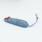 Игрушка сизалевая "Длинная мышь", 14,5 см, синяя - Фото 4