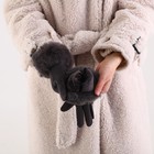 Перчатки женские, безразмерные, без утеплителя, цвет серый - Фото 5