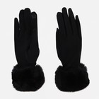 Перчатки женские, безразмерные, без утеплителя, цвет чёрный - фото 10244782