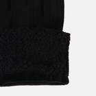 Перчатки женские, безразмерные, без утеплителя, цвет чёрный - Фото 3