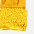 Перчатки женские, безразмерные, без утеплителя, цвет жёлтый - Фото 3