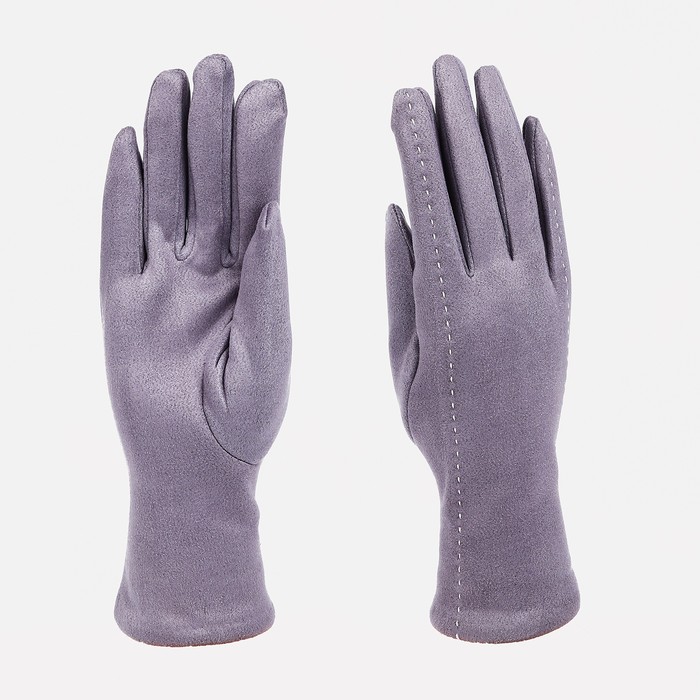 Перчатки женские, безразмерные, без утеплителя, цвет светло-серый - Фото 1