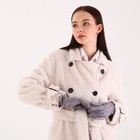 Перчатки женские, безразмерные, без утеплителя, цвет светло-серый - Фото 4