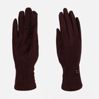 Перчатки женские, безразмерные, без утеплителя, цвет коричневый - фото 10244821