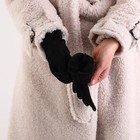 Перчатки женские, безразмерные, без утеплителя, цвет чёрный - Фото 5