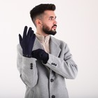 Перчатки мужские, безразмерные, без утеплителя, цвет синий - Фото 4