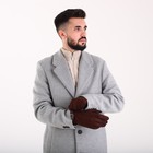 Перчатки мужские, безразмерные, без утеплителя, цвет коричневый - Фото 4