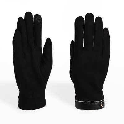 Перчатки мужские, безразмерные, без утеплителя, цвет чёрный