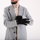 Перчатки мужские, безразмерные, без утеплителя, цвет чёрный 9061923