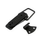 Замок-защелка на ящик, 7,5 см, железный, цвет черный,10 шт (10 шт) - фото 805244809