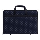 Папка с ручками текстильная, А4, 370×260 мм × 40 мм, каркасная, 2В4 «Вдохновение. Белый горох» - Фото 3