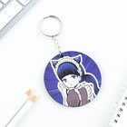 Брелок для ключей деревянный аниме «Девушка синяя» 5.8×5.8 см - Фото 3