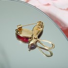 Брошь "Хвост русалки", цвет розово-бордовый в золоте - Фото 3