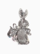 Брошь «Заяц» путешественник, цветная в золоте - Фото 2