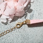 Набор 2 предмета: кольцо, чокер «Япония» милый, цвет бело-розовый в серебристо-золотом металле, 30 см - фото 8792378
