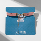 Набор 2 предмета: кольцо, чокер «Япония» милый, цвет бело-розовый в серебристо-золотом металле, 30 см - Фото 6