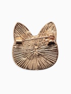 Брошь «Кошечка» цветочный узор, цветная в золоте - Фото 2