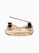 Брошь «Кошечка» цветочный узор, цветная в золоте - Фото 3