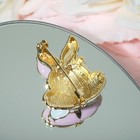 Брошь «Кролик» румяные щёчки, цвет розовый в золоте - фото 6808391
