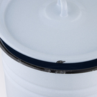 УЦЕНКА Ведро эмалированное цельнотянутое, 9 л, с крышкой, светлое - Фото 2