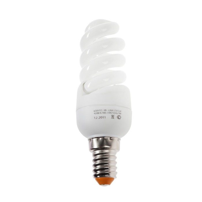 Лампа энергосберегающая TDM КЛЛ-FSТ2, 9 Вт, 4000 К, Е14, 32х99 мм - фото 1904717458