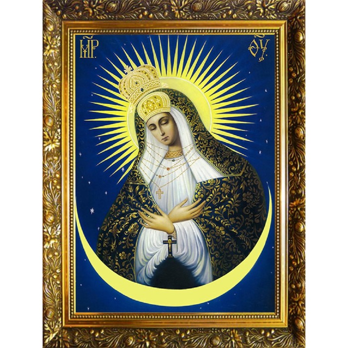 Алмазная мозаика без подрамника «Остробрамская икона Божией Матери» 30 × 40 см - Фото 1
