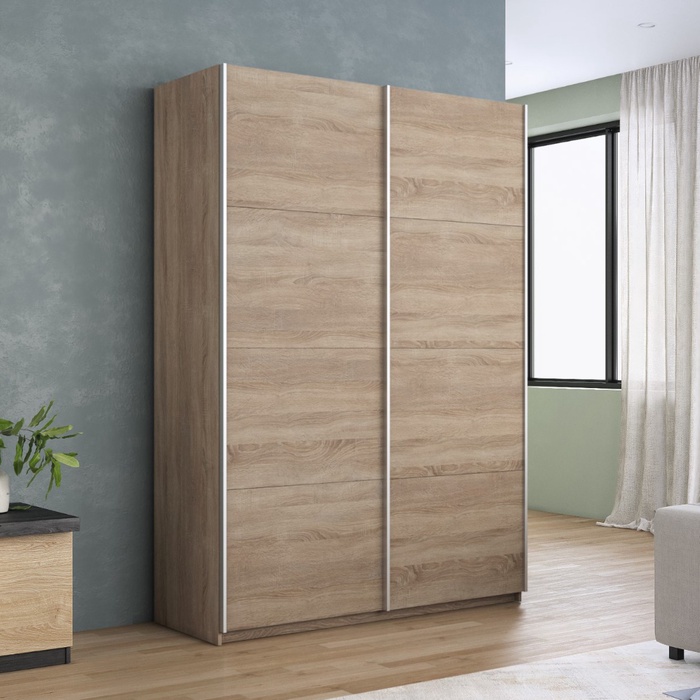 Шкаф-купе «Прайм», 1200×570×2300 мм, 2-х дверный, ЛДСП, цвет сонома - Фото 1