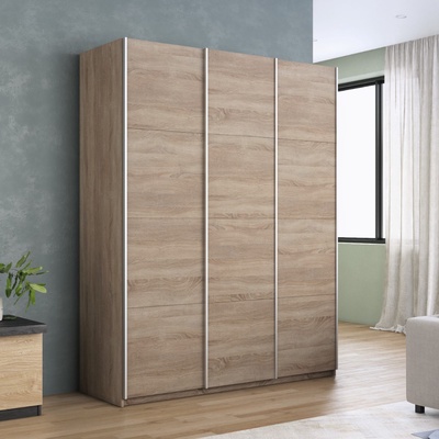 Шкаф-купе «Прайм», 1800×570×2300 мм, 3-х дверный, ЛДСП, цвет сонома