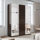 Шкаф-купе «Прайм», 1800×570×2300 мм, 3-х дверный, 2 зеркала / ЛДСП, цвет венге - Фото 1