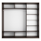 Шкаф-купе «Прайм», 2100×570×2300 мм, 3-х дверный, 2 зеркала / ЛДСП, цвет венге - Фото 2