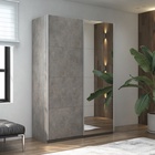 Шкаф-купе «Прайм», 1400×570×2300 мм, 2-х дверный, ЛДСП / зеркало, цвет бетон - Фото 1