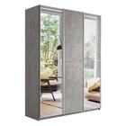 Шкаф-купе «Прайм», 2100×570×2300 мм, 3-х дверный, 2 зеркала / ЛДСП, цвет бетон - Фото 1