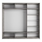 Шкаф-купе «Прайм», 2100×570×2300 мм, 3-х дверный, 2 зеркала / ЛДСП, цвет бетон - Фото 2